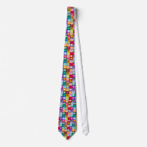 Multicolor Heart Squares Neck Wear