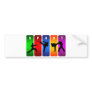 Multicolor Karate Emblem Bumper Stickers