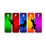 Multicolor Mountain Climbing Emblem Shipping Labels