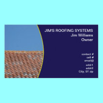 Multicolor orange tile roof business cards