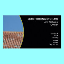 Multicolor orange tile roof business cards