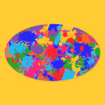 Multicolor Paint Splatter Sticker stickers