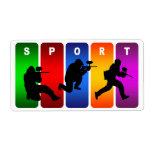 Multicolor Paintball Emblem Personalized Shipping Labels