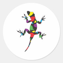 Multicolor Paisley Gecko Stickers