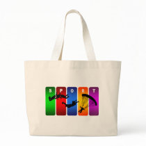 Multicolor Parachuting Emblem Tote Bag