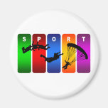 Multicolor Parachuting Emblem Refrigerator Magnet