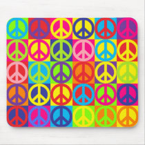 Multicolor Peace Mouse Pad