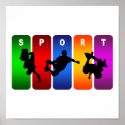 Multicolor Skateboarding Emblem posters