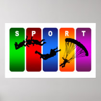 Multicolor Skydiving Emblem
