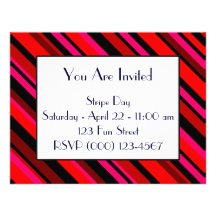 Multicolor Stripe Invitation