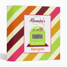 Multicolor Stripes Binder Kitchen Binder