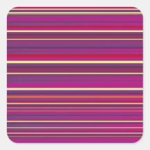 Multicolor Stripes Square Sticker
