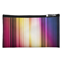 Multicolor Sueded Medium Cosmetic Bag