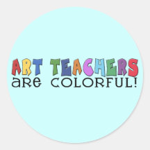 Multicolor Text Art Teacher T-shirts and Gifts Sticker