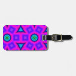Multicolored  abstract pattern bag tags