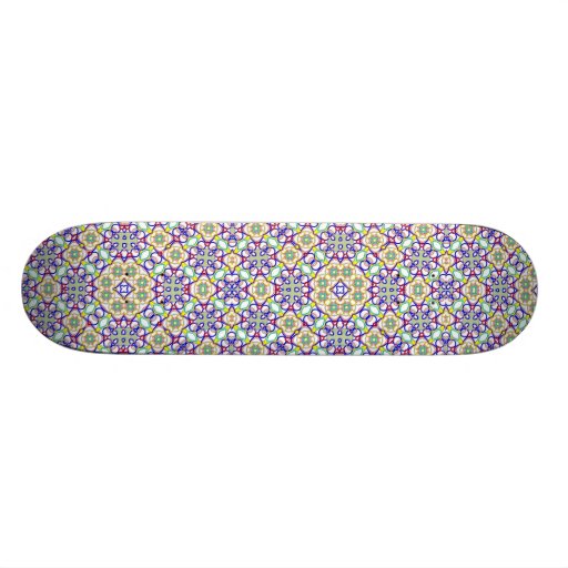 Multicolored Abstract Pattern Skateboard