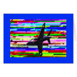 Multicolored Fighter Aircraft Greeting Card