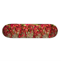 Multicolored Flowing Graphics Skateboard Deck