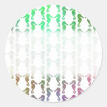 Multicolored Seahorse Pattern Sticker