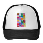 Multicolored Smiley Hearts Hats