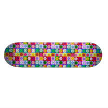 Multicolored Smileys Skateboard