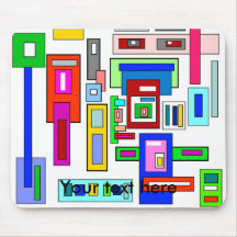 Multicolored squares and rectangles mousepads