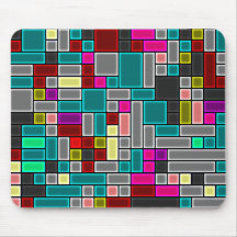 Multicolored stained glass look mousepads