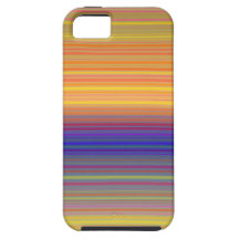 Multicolored Stripes Design in Tan, Blues, Yellows iPhone 5 Covers