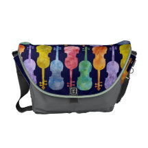 Multicolored Violins Commuter Bags