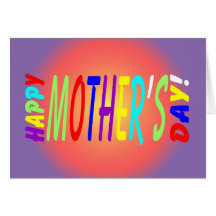 multicoloured happy mothers day greeting card