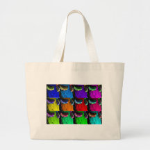 Multicoloured hips canvas bags