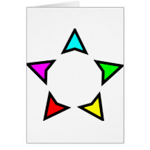 Multicoloured Star Greeting Card
