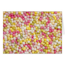 multicoloured sugar sprinkles greeting card