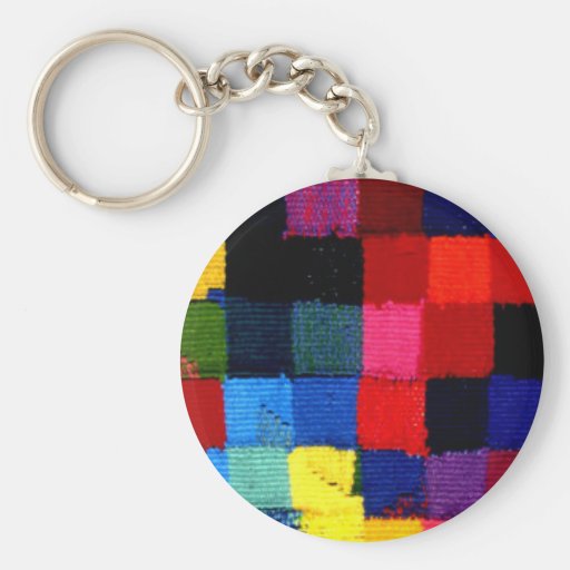 multicoloured woven bright keychain
