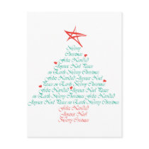 Multilingual Merry Christmas! Postcard