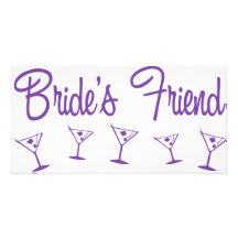 MultiMartini-BridesFriend-Purp Custom Photo Card