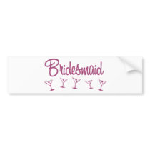 MultiMartini-Bridesmaid-Pink Bumper Sticker