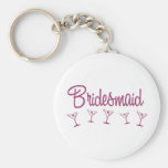 MultiMartini-Bridesmaid-Pink Key Chain