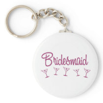 MultiMartini-Bridesmaid-Pink Key Chain