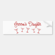 MultiMartini-GroomsDaughter-Red Bumper Sticker