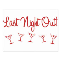 MultiMartini-LastNightOut-Red Postcards