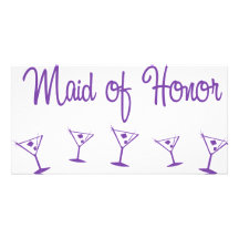 MultiMartini-MaidHonor-Purp Photo Cards