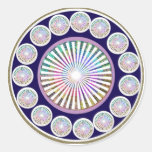 Multiple CHAKRA  -  Sparkle n Live Mandala Round Sticker
