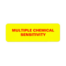 Multiple Chemical Sensitivity sticker Custom Return Address Labels