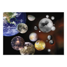 Multiple Moons Space Art NASA Art Photo