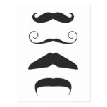 Multiple Moustache Postcard