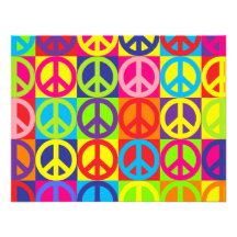 Multiple Multicolor Peace Signs Announcements