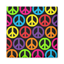 Multiple Multicolor Peace Signs Magnets