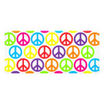 Multiple Multicolor Peace Signs Rack Cards