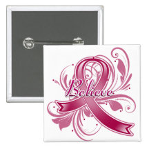 Multiple Myeloma Believe Flourish Ribbon Pins